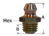 Metric Grease Fitting Straight Ball Check Diagram 4